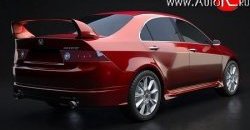 7 199 р. Накладка заднего бампера Mugen Style  Honda Accord  7 CL (2002-2005) седан дорестайлинг (Неокрашенная)  с доставкой в г. Керчь. Увеличить фотографию 3
