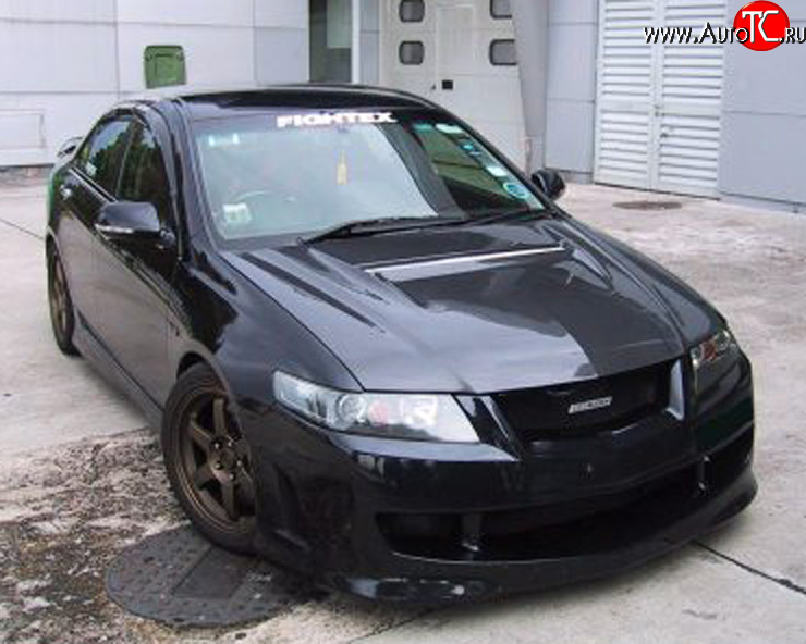 15 999 р. Передний бампер Mugen Style Honda Accord 7 CL седан дорестайлинг (2002-2005) (Без сетки, Неокрашенный)  с доставкой в г. Керчь