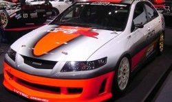 15 999 р. Передний бампер Mugen Style Honda Accord 7 CL седан дорестайлинг (2002-2005) (Без сетки, Неокрашенный)  с доставкой в г. Керчь. Увеличить фотографию 2
