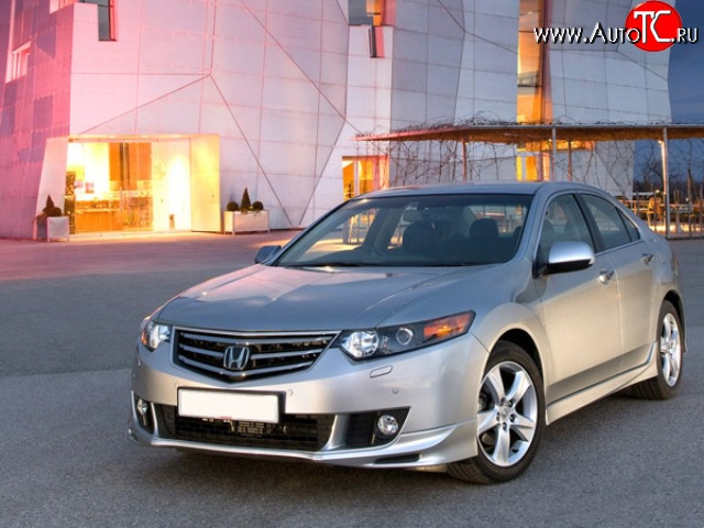 6 199 р. Накладка переднего бампера Type-S  Honda Accord  8 CU (2008-2011) седан дорестайлинг (Неокрашенная)  с доставкой в г. Керчь