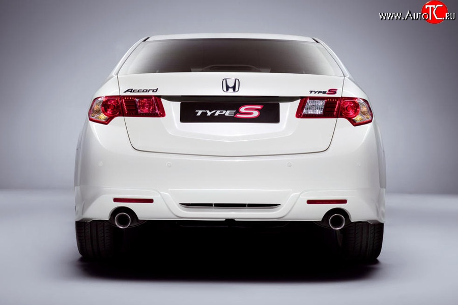 5 399 р. Накладка заднего бампера Type-S  Honda Accord  8 CU (2008-2011) седан дорестайлинг (Неокрашенная)  с доставкой в г. Керчь