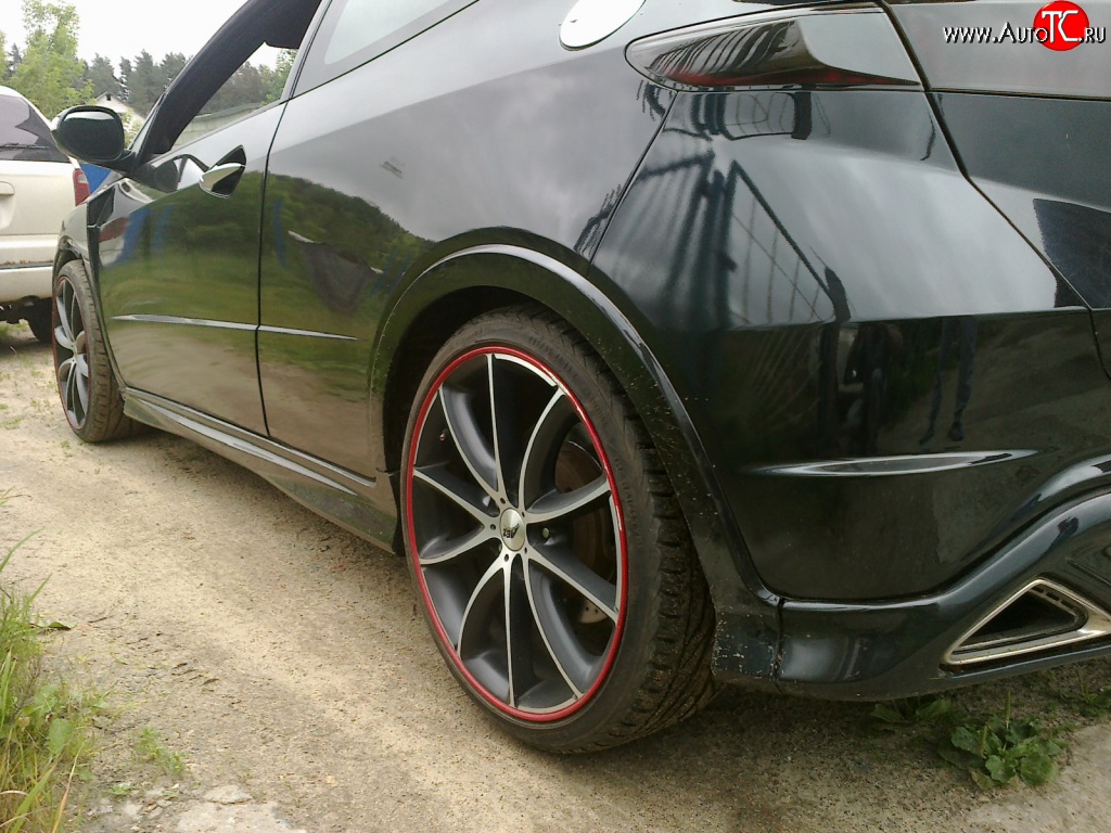 7 799 р. Пороги накладки Mugen Honda Civic FK,FN хэтчбэк 5 дв. дорестайлинг (2005-2008)  с доставкой в г. Керчь