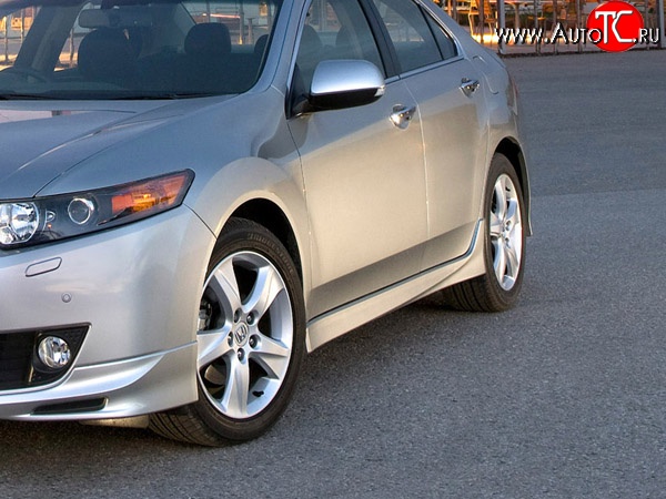 5 999 р. Пороги накладки Type-S Honda Accord 8 CU седан дорестайлинг (2008-2011) (Неокрашенные)  с доставкой в г. Керчь