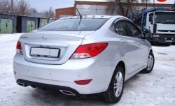 Диффузор заднего бампера Sport var №1 Hyundai Solaris  RBr (2010-2014) седан дорестайлинг