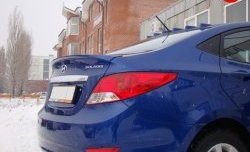 3 299 р. Лип спойлер Sport Hyundai Solaris RBr седан рестайлинг (2014-2017) (Неокрашенный)  с доставкой в г. Керчь. Увеличить фотографию 2