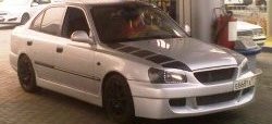 2 549 р. Пороги накладки ATH-classic Hyundai Accent 2 LC седан дорестайлинг (ТагАЗ) (1999-2012) (Неокрашенные)  с доставкой в г. Керчь. Увеличить фотографию 2