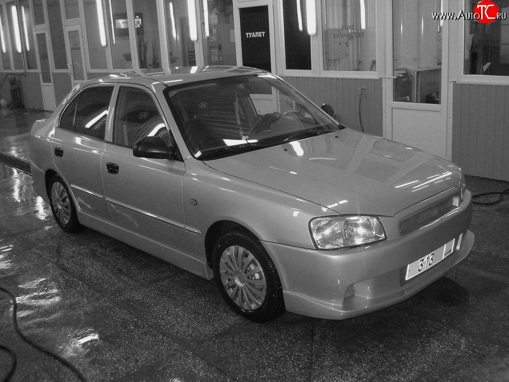 5 699 р. Передний бампер Classic Style  Hyundai Accent  2 LC (1999-2012) седан дорестайлинг (ТагАЗ) (Неокрашенный)  с доставкой в г. Керчь