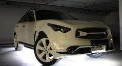 11 599 р. Пороги накладки Diablo INFINITI FX50 S51 рестайлинг (2012-2014) (Неокрашенные)  с доставкой в г. Керчь. Увеличить фотографию 3
