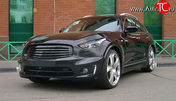 1 599 р. Реснички Galart INFINITI FX50 S51 дорестайлинг (2008-2011) (Неокрашенные)  с доставкой в г. Керчь