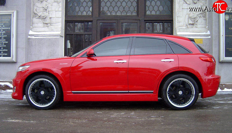38 999 р. Пороги накладки AERO INFINITI FX35 S50 дорестайлинг (2002-2005) (Неокрашенные)  с доставкой в г. Керчь