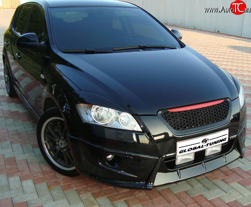 829 р. Реснички дорестайлинг Global-Tuning KIA Ceed 1 ED дорестайлинг, хэтчбэк 5 дв. (2006-2010) (Неокрашенные)  с доставкой в г. Керчь
