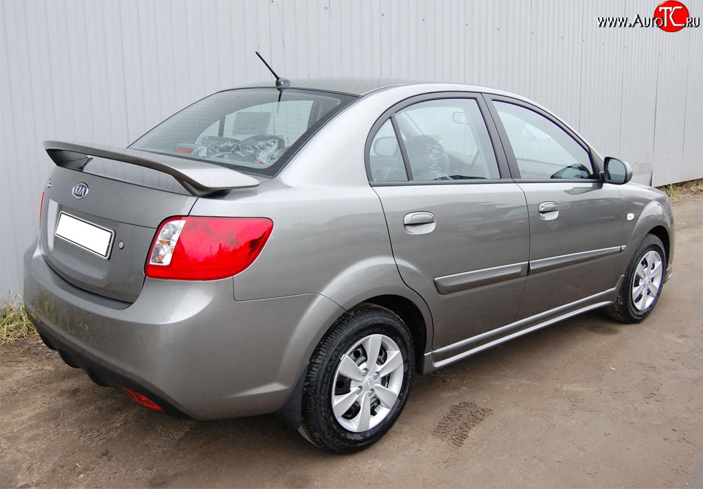 5 799 р. Спойлер GT Dynamics KIA Rio 2 JB дорестайлинг седан (2005-2009) (Неокрашенный)  с доставкой в г. Керчь
