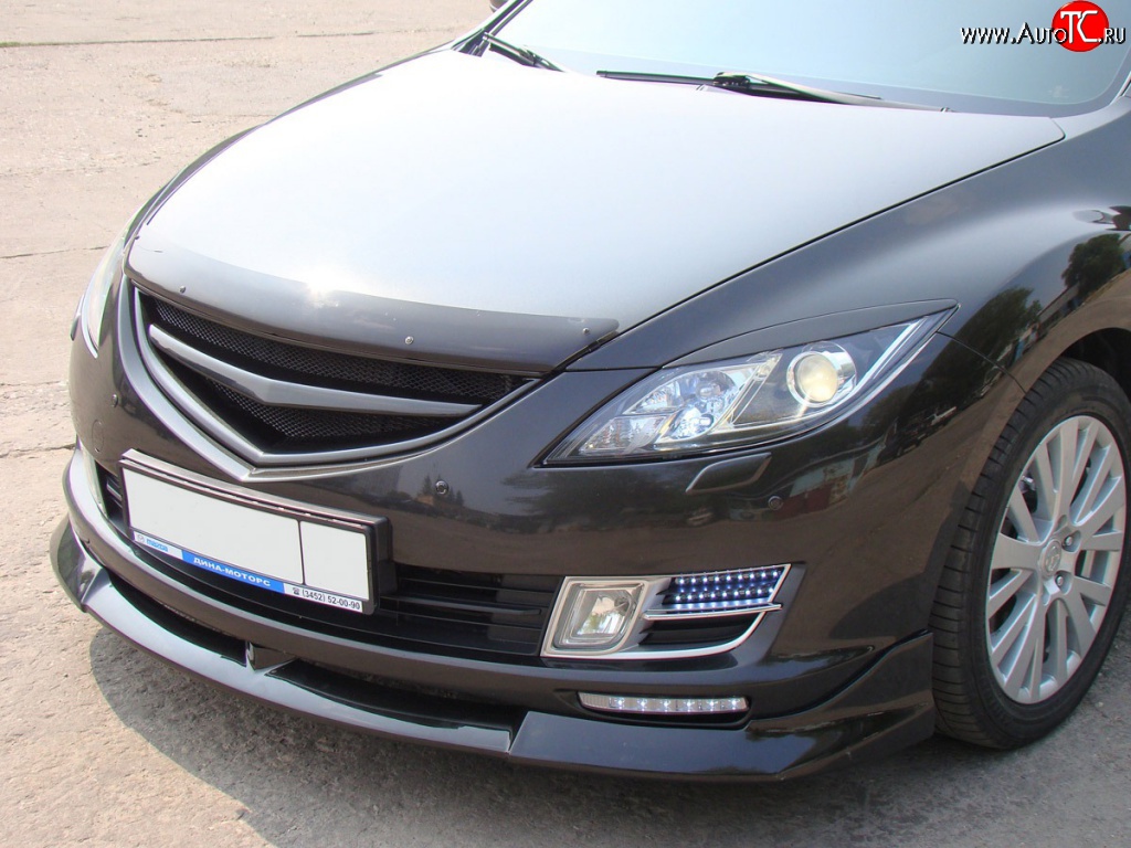 6 599 р. Накладка Sport на передний бампер в комплектации Turing Mazda 6 GH дорестайлинг лифтбэк (2007-2010) (Неокрашенная)  с доставкой в г. Керчь