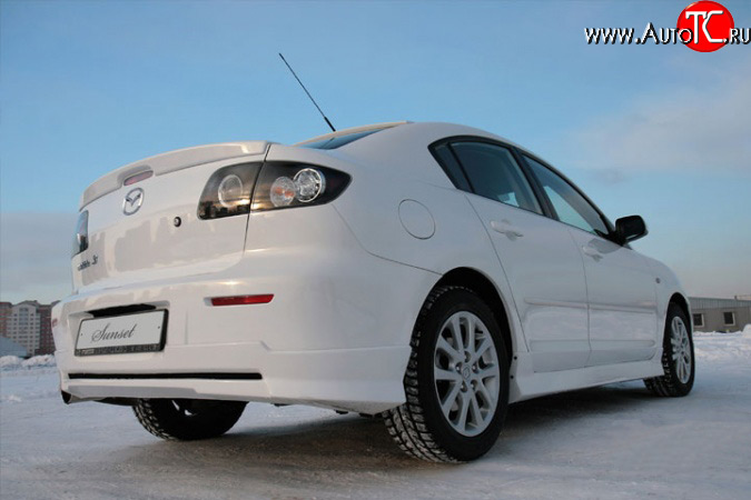 6 949 р. Пороги накладки Sunset Mazda 3/Axela BK дорестайлинг седан (2003-2006) (Неокрашенные)  с доставкой в г. Керчь