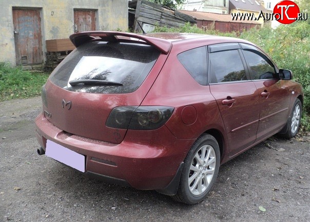 7 319 р. Спойлер Racing Mazda 3/Axela BK дорестайлинг, хэтчбэк (2003-2006) (Неокрашенный)  с доставкой в г. Керчь