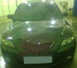 3 189 р. Решётка радиатора Sport (дорестайлинг)  Mazda 3/Axela  BK (2003-2006) дорестайлинг седан (Неокрашенная)  с доставкой в г. Керчь. Увеличить фотографию 2