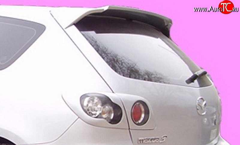 4 349 р. Спойлер Style Mazda 3/Axela BK дорестайлинг, хэтчбэк (2003-2006) (Неокрашенный)  с доставкой в г. Керчь