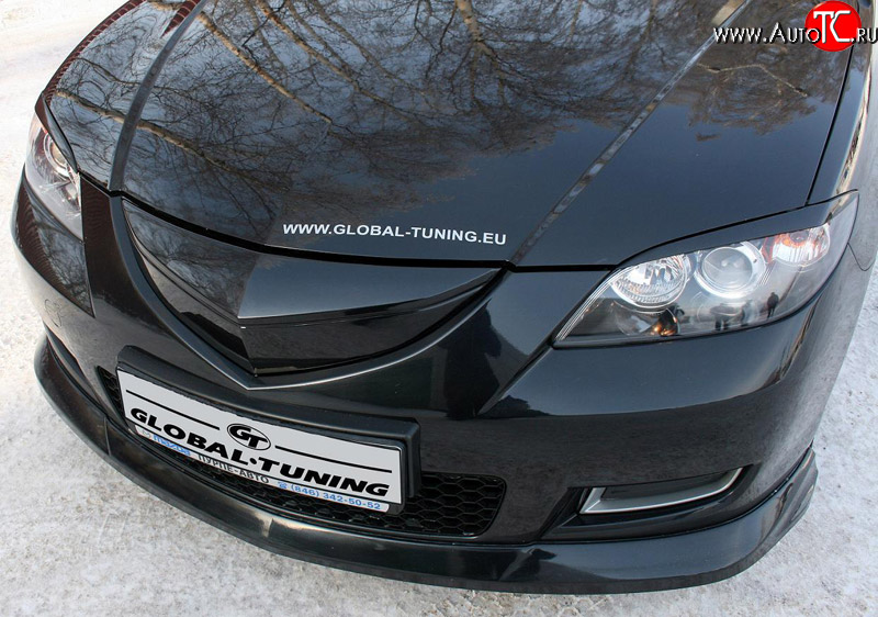 3 049 р. Радиаторная решётка Global-Tuning  Mazda 3/Axela  BK (2003-2006) дорестайлинг седан (Неокрашенная)  с доставкой в г. Керчь