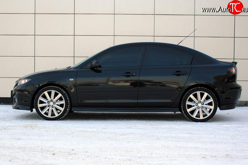4 599 р. Пороги накладки Global-Tuning  Mazda 3/Axela  BK (2003-2009) дорестайлинг седан, рестайлинг седан (Неокрашенные)  с доставкой в г. Керчь