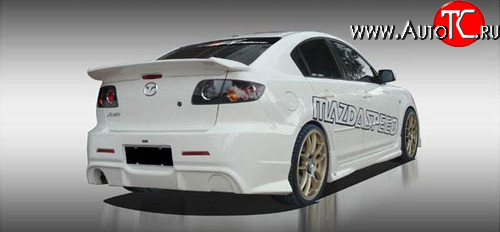 5 349 р. Задний бампер Mazda Speed Mazda 3/Axela BK дорестайлинг седан (2003-2006) (Неокрашенный)  с доставкой в г. Керчь