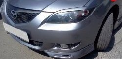 2 309 р. Комплект клыков Sport-V2 на передний бампер автомобиля Mazda 3/Axela BK дорестайлинг седан (2003-2006) (Неокрашенная)  с доставкой в г. Керчь. Увеличить фотографию 2