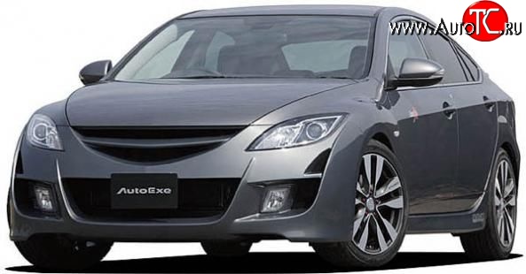 6 649 р. Передний бампер AutoExq Mazda 6 GH дорестайлинг лифтбэк (2007-2010) (Неокрашенный)  с доставкой в г. Керчь