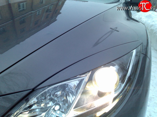 1 149 р. Реснички EX-Style Mazda 6 GH рестайлинг универсал (2010-2012) (Неокрашенные)  с доставкой в г. Керчь