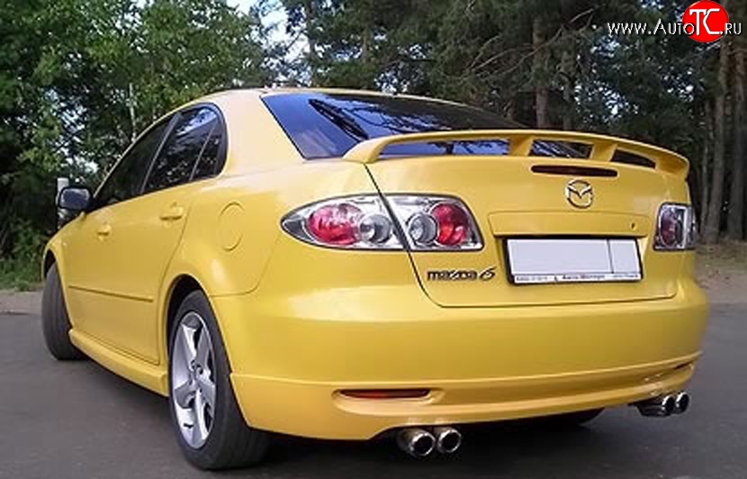 7 349 р. Накладка заднего бампера AERO Mazda 6 GG лифтбэк дорестайлинг (2002-2005) (Неокрашенная)  с доставкой в г. Керчь