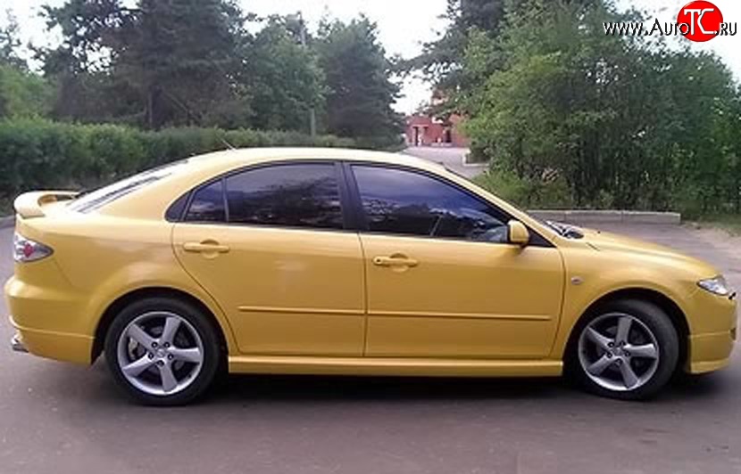 8 149 р. Пороги накладки AERO Mazda 6 GG, GY универсал дорестайлинг (2002-2005) (Неокрашенные)  с доставкой в г. Керчь