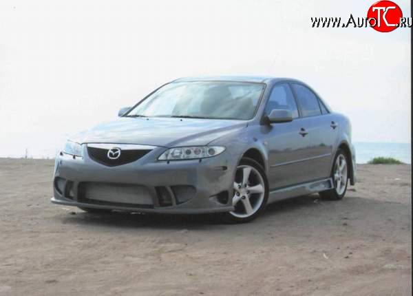 8 449 р. Передний бампер на Mazda 6 GG седан дорестайлинг (2002-2005)  с доставкой в г. Керчь