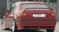 4 049 р. Накладка заднего бампера Rieger Mercedes-Benz C-Class W202 дорестайлинг седан (1993-1997)  с доставкой в г. Керчь. Увеличить фотографию 3