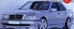 3 599 р. Пороги накладки Rieger Mercedes-Benz C-Class W202 дорестайлинг седан (1993-1997)  с доставкой в г. Керчь. Увеличить фотографию 2