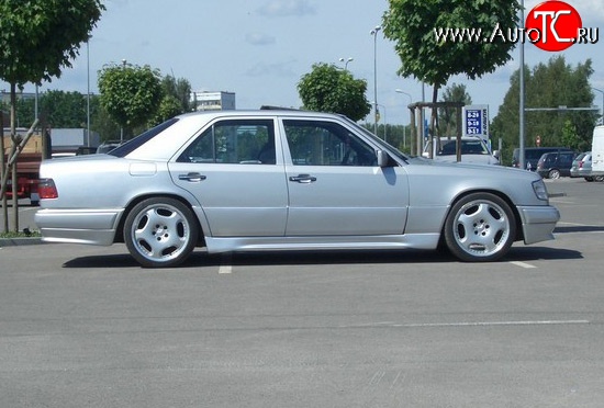 6 799 р. Пороги накладки GT Dynamics Mercedes-Benz E-Class W124 седан дорестайлинг (1984-1993) (Неокрашенные)  с доставкой в г. Керчь