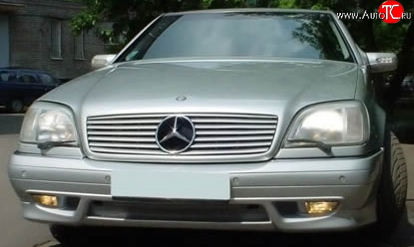 11 399 р. Накладка переднего бампера AMG Mercedes-Benz S class W140 Купе (1991-1998) (Неокрашенная)  с доставкой в г. Керчь