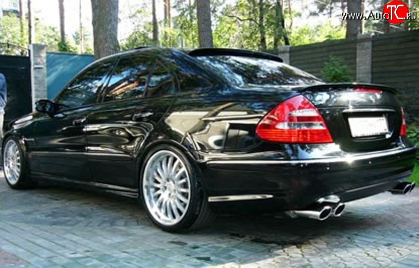 2 799 р. Козырёк AMG на заднее лобовое стекло автомобиля  Mercedes-Benz E-Class  W211 (2002-2009) дорестайлинг седан, рестайлинг седан (Неокрашенный)  с доставкой в г. Керчь