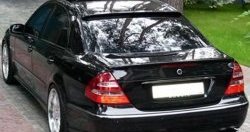 2 799 р. Козырёк AMG на заднее лобовое стекло автомобиля  Mercedes-Benz E-Class  W211 (2002-2009) дорестайлинг седан, рестайлинг седан (Неокрашенный)  с доставкой в г. Керчь. Увеличить фотографию 2