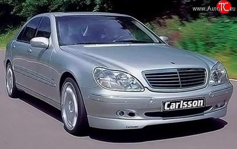 8 949 р. Накладка переднего бампера CARLSSON Mercedes-Benz S class W220 (1998-2005) (Неокрашенная)  с доставкой в г. Керчь