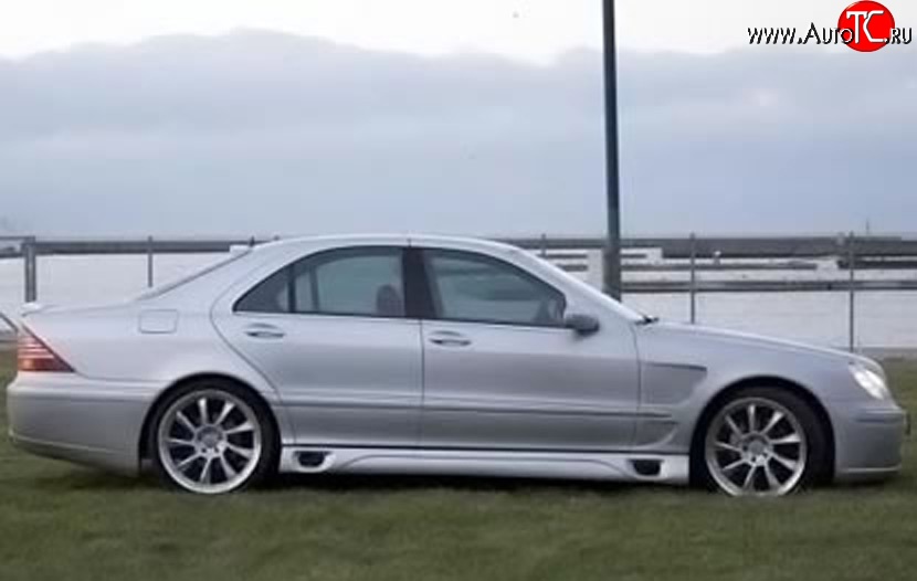 9 799 р. Пороги накладки Lorinser F-01 Mercedes-Benz S class W220 (1998-2005) (База: стандартная, Неокрашенные)  с доставкой в г. Керчь