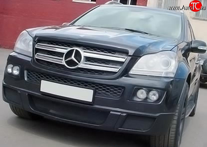 22 599 р. Накладка переднего бампера BRABUS Mercedes-Benz GL class X164 дорестайлинг (2006-2009) (Неокрашенная)  с доставкой в г. Керчь