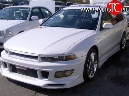 9 299 р. Пороги накладки Dolphin Mitsubishi Galant 8  дорестайлинг седан (1996-1998) (Неокрашенные)  с доставкой в г. Керчь