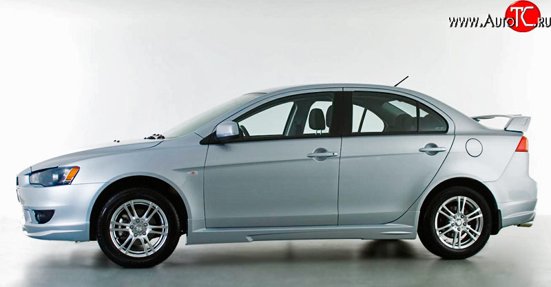 3 599 р. Пороги накладки Elegance Mitsubishi Lancer 10 CY седан дорестайлинг (2007-2010) (Неокрашенные)  с доставкой в г. Керчь