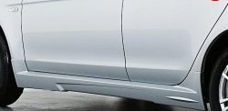 3 599 р. Пороги накладки Elegance Mitsubishi Lancer 10 CY седан дорестайлинг (2007-2010) (Неокрашенные)  с доставкой в г. Керчь. Увеличить фотографию 2