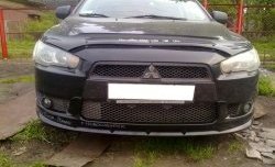 3 599 р. Накладка переднего бампера Elegance Mitsubishi Lancer 10 CY седан рестайлинг (2011-2017) (Неокрашенная)  с доставкой в г. Керчь. Увеличить фотографию 2