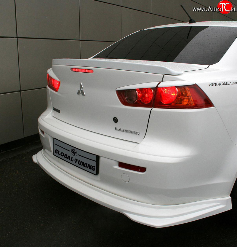 4 699 р. Лип спойлер Mitsubishi Global-Tuning Mitsubishi Lancer 10 CY седан дорестайлинг (2007-2010) (Неокрашенный)  с доставкой в г. Керчь