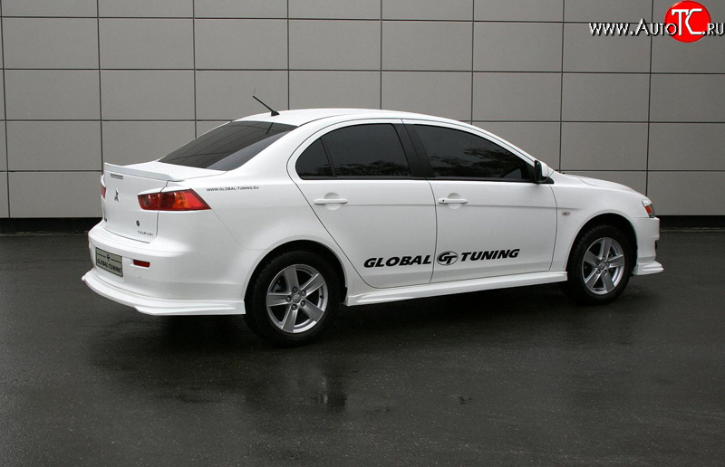 699 р. Комплект ресничек задних фонарей Mitsubishi Global-Tuning Mitsubishi Lancer 10 CY седан рестайлинг (2011-2017) (Неокрашенные)  с доставкой в г. Керчь