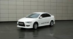 4 749 р. Пороги накладки Global-Tuning Mitsubishi Lancer 10 CY седан дорестайлинг (2007-2010) (Неокрашенные)  с доставкой в г. Керчь. Увеличить фотографию 2