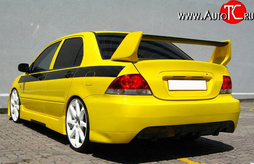 10 599 р. Задний бампер Accolade на Mitsubishi Lancer 9 CS седан 2-ой рестайлинг (2005-2009) (Неокрашенный)  с доставкой в г. Керчь