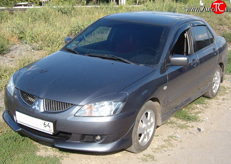 5 499 р. Накладка переднего бампера M-VRS Mitsubishi Lancer 9 CS универсал 1-ый рестайлинг (2003-2005) (Неокрашенная)  с доставкой в г. Керчь