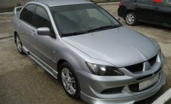 919 р. Комплект узких ресничек Evo V1 Mitsubishi Lancer 9 CS седан 2-ой рестайлинг (2005-2009) (Неокрашенные)  с доставкой в г. Керчь. Увеличить фотографию 2