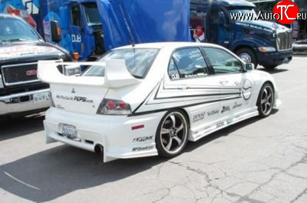 7 549 р. Задний бампер XS Mitsubishi Lancer Evolution 8 CT9A седан (2003-2005)  с доставкой в г. Керчь